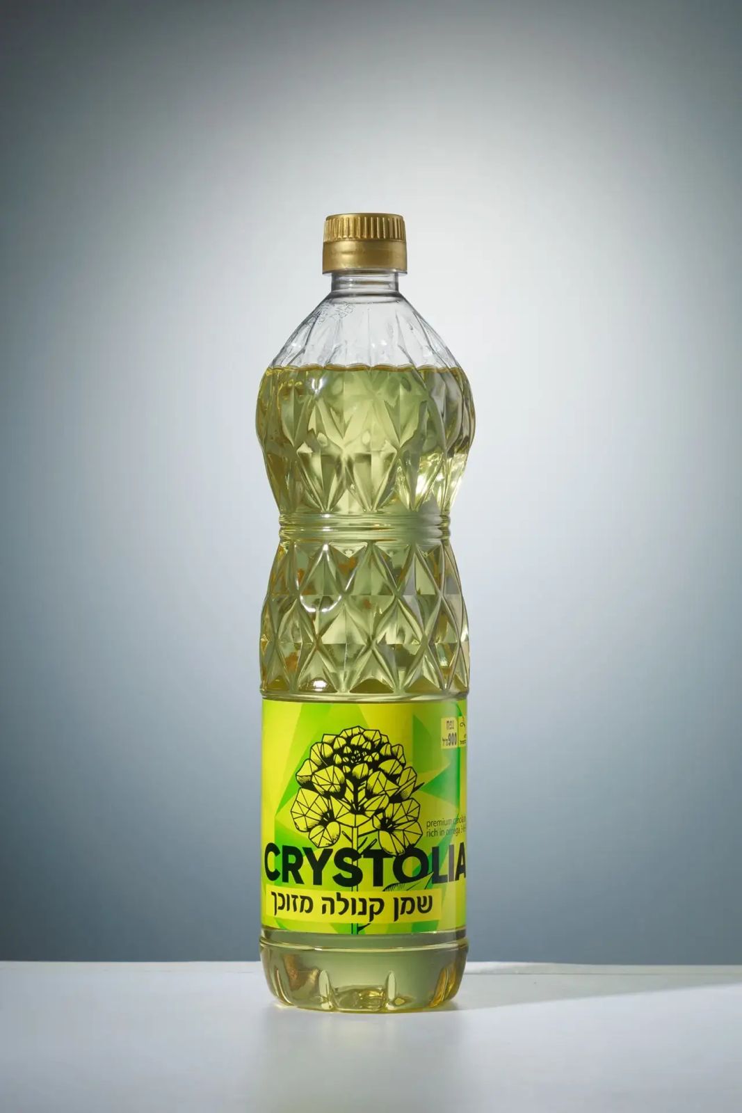 Бутылка рапсового масла Crystolia 0.9 л — вид спереди