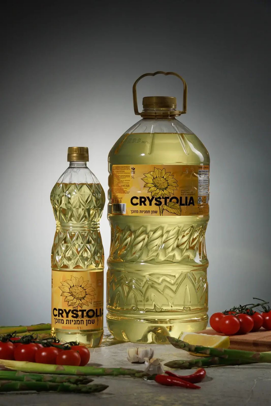 Подсолнечное масло Crystolia 0,9 л и 5 л